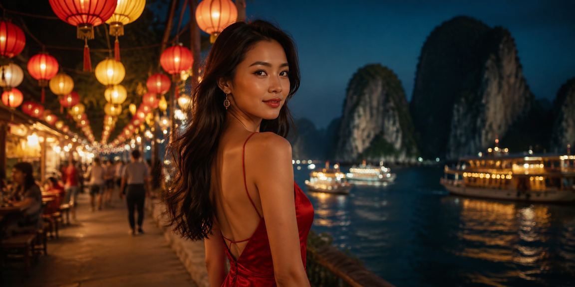 Bầu không khí cá cược thể thao và chợ đêm tại Hạ Long Bay về đêm cùng 43s5k